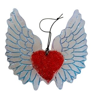 ANGEL WINGS w/GLITTER HEART Car Freshner FRESHIE